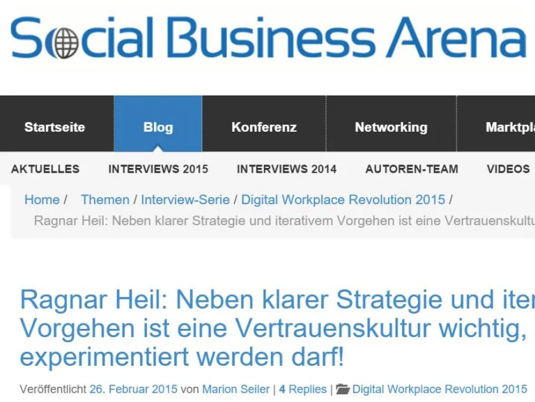 CeBit Blog Interview Social Collaboration. Digital Workplace & Enterprise 2.0