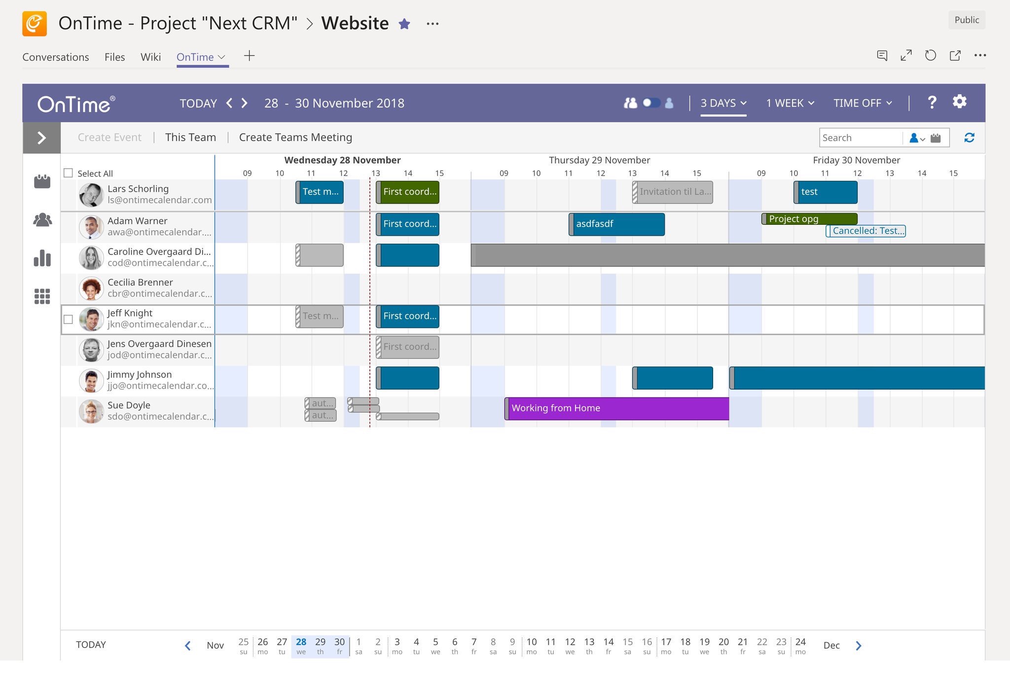 OnTime Meeting Scheduling for Microsoft Teams