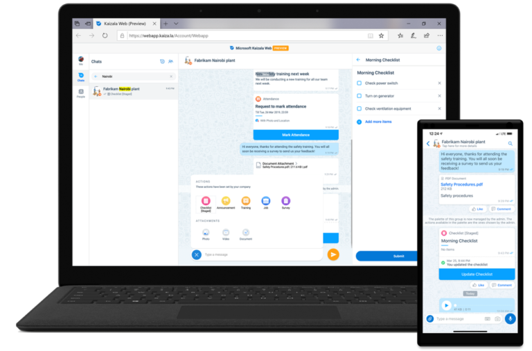 Microsoft Kaizala rolls out to Office 365 customers globally and will become part of Microsoft Teams