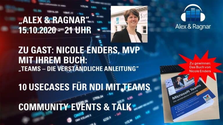 Alex & Ragnar Video Live Stream zum neuen Microsoft Teams Buch mit Nicole Enders: 15.10.2020