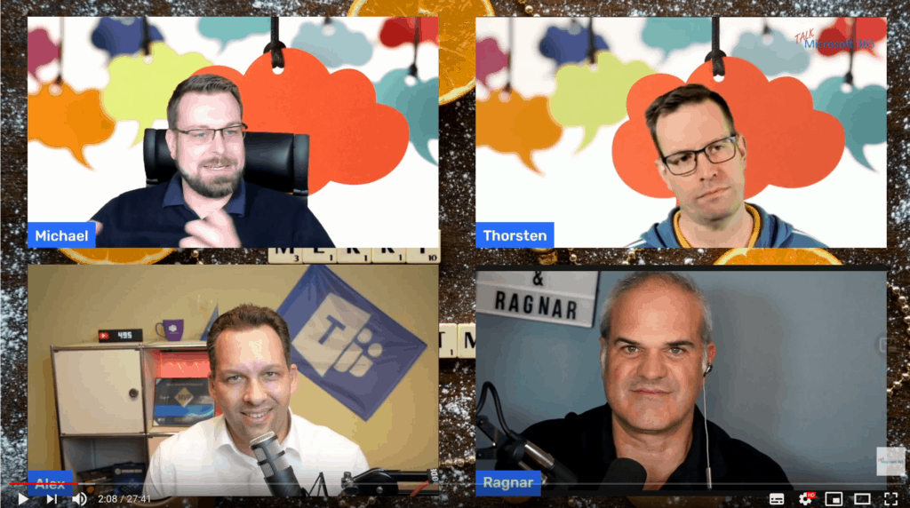 Video Live Streaming M365 Talk Ragnar Heil, Alex Eggers, Thorsten Pickhan, Michael Plettner