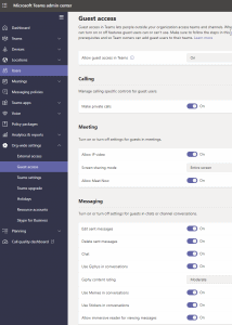 Microsoft Teams Admin Center Gast Zugang
