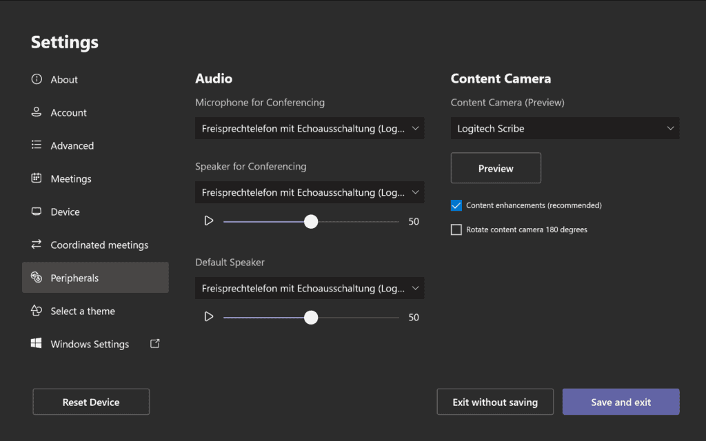 Microsoft Teams Rooms for Windows Logitech Scribe