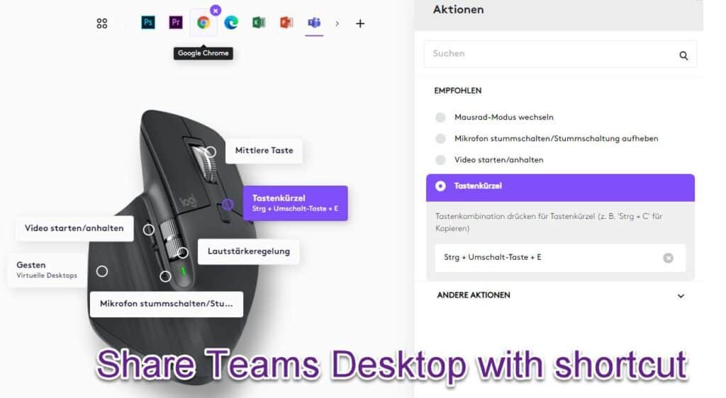 Logitech MX Master 3 Mouse Desktop Sharing Microsoft Teams