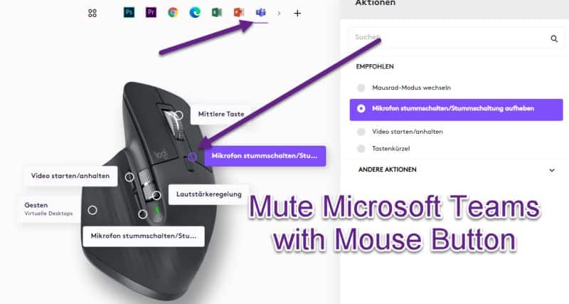 Logitech MX Master 3 Mouse Mute Microsoft Teams
