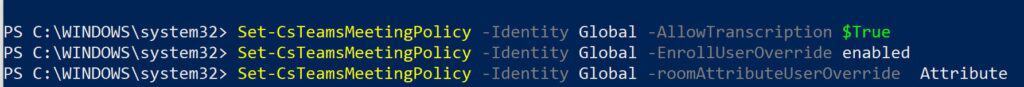 Enable Transcription in Microsoft Teams Rooms