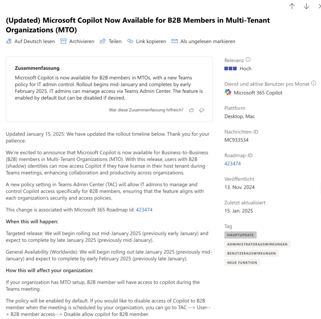 Microsoft Copilot B2B Member Access in MTO